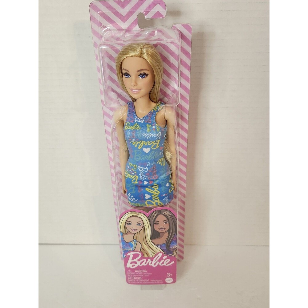 Barbie Signature Doll Blue & Fabulous Barbie Signature on Dress New in BoxHGM59